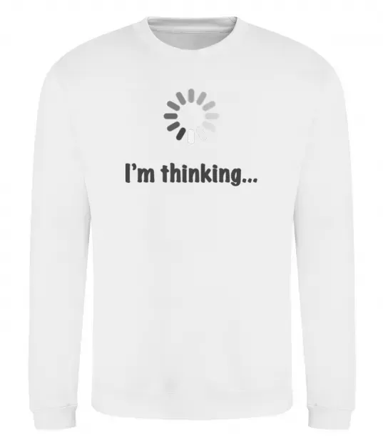 Світшот I'm thinking Білий фото