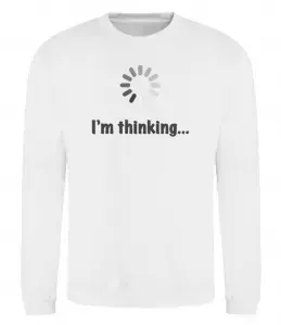 Свитшот I'm thinking Белый фото