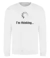 Світшот I'm thinking Білий фото