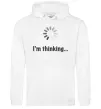Чоловіча толстовка (худі) I'm thinking Білий фото