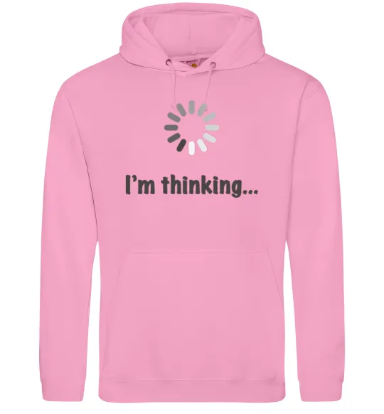 Женская толстовка (худи) I'm thinking Розовый фото