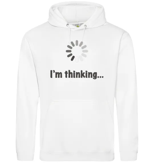 Жіноча толстовка (худі) I'm thinking Білий фото