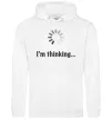 Жіноча толстовка (худі) I'm thinking Білий Жіноча толстовка (худі) I'm thinking Білий фото