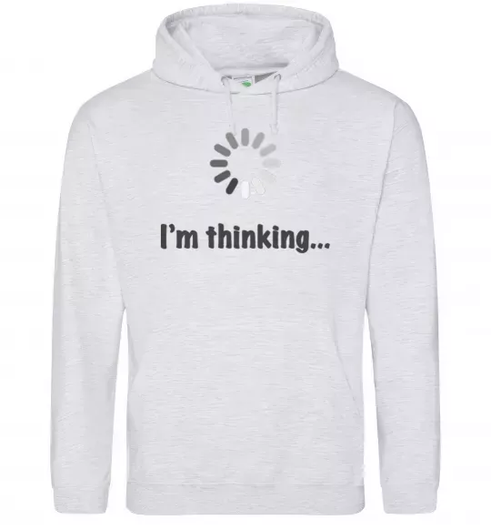 Жіноча толстовка (худі) I'm thinking Сірий меланж фото