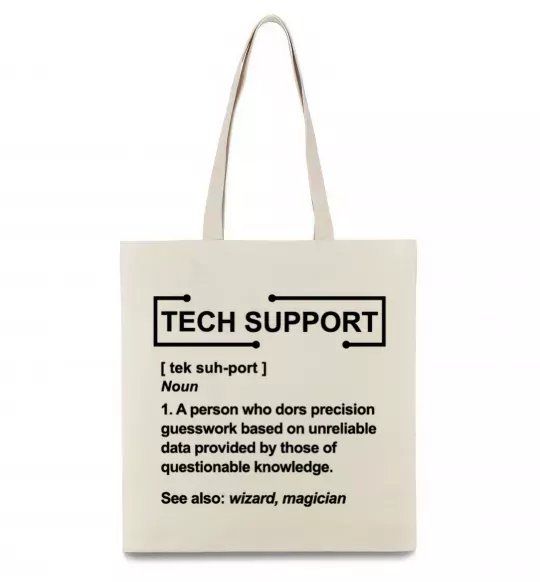Еко-сумка Tech support Бежевий фото