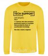 Світшот Tech support Сонячно жовтий фото