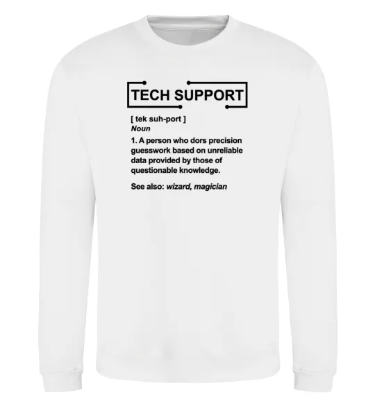 Світшот Tech support Білий фото