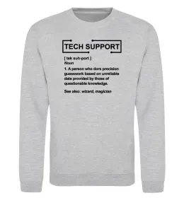 Свитшот Tech support Серый меланж фото