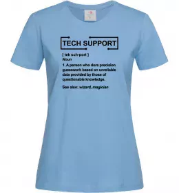 Женская футболка Tech support Голубой фото