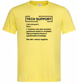 Мужская футболка Tech support Лимонный фото