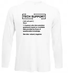 Лонгслив Tech support Белый фото