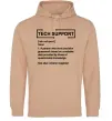 Чоловіча толстовка (худі) Tech support Пісочний фото