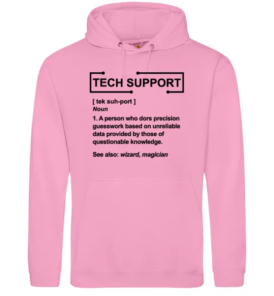 Женская толстовка (худи) Tech support Розовый фото