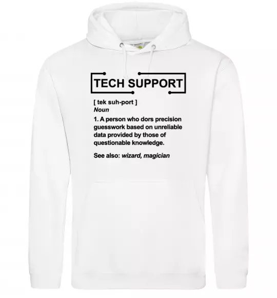 Жіноча толстовка (худі) Tech support Білий фото