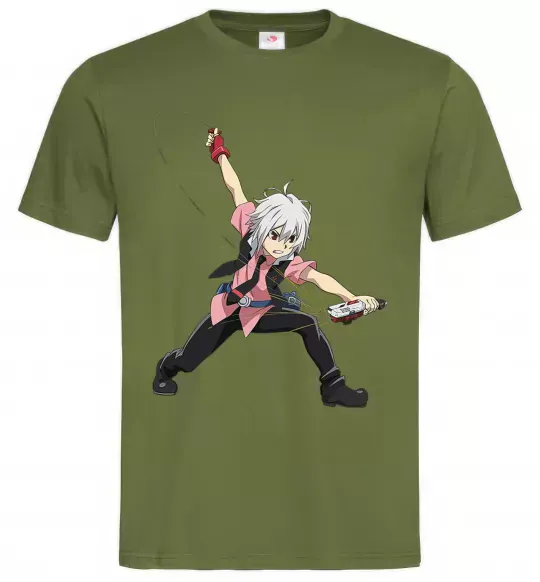 Мужская футболка Шу Куренай Оливковый фото