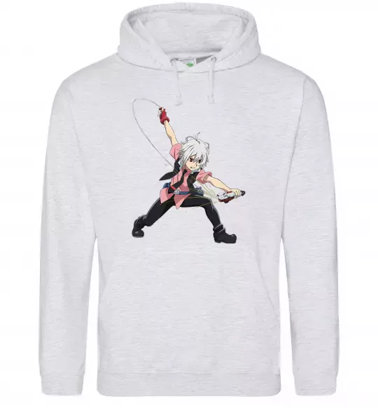 Мужская толстовка (худи) Шу Куренай Серый меланж фото