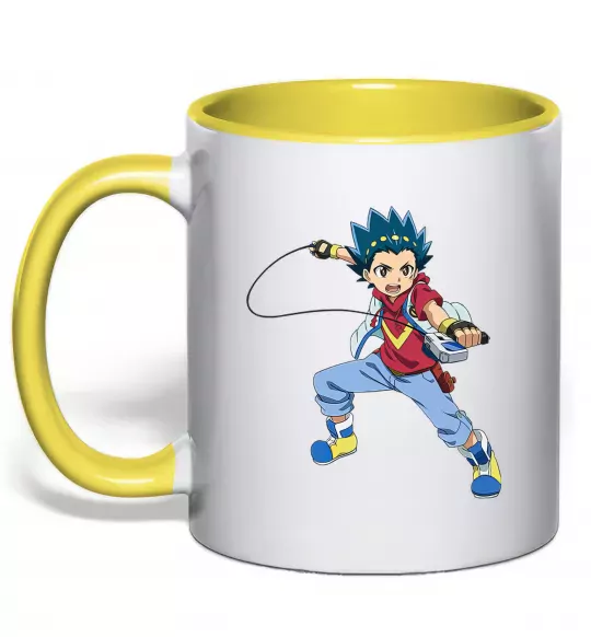 Чашка с цветной ручкой Beyblade Walt Aoi Солнечно желтый фото