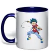 Чашка с цветной ручкой Beyblade Walt Aoi Глубокий темно-синий фото