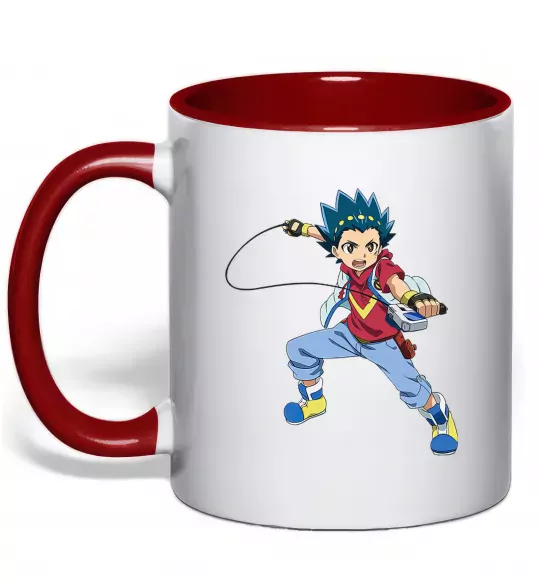 Чашка с цветной ручкой Beyblade Walt Aoi Красный фото