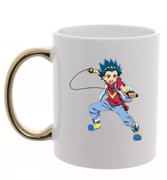 Чашка с цветной ручкой Beyblade Walt Aoi Золото фото
