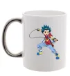 Чашка с цветной ручкой Beyblade Walt Aoi Серебро фото