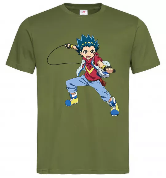 Чоловіча футболка Beyblade Walt Aoi Оливковий фото