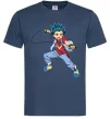 Чоловіча футболка Beyblade Walt Aoi Темно-синій Чоловіча футболка Beyblade Walt Aoi Темно-синій фото