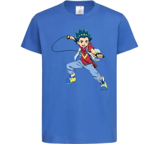Дитяча футболка Beyblade Walt Aoi Яскраво-синій фото