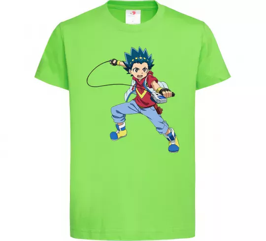 Дитяча футболка Beyblade Walt Aoi Лаймовий фото