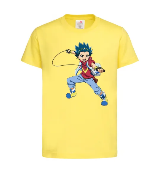 Детская футболка Beyblade Walt Aoi Лимонный фото