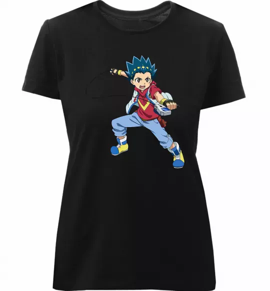 Женская премиум футболка Beyblade Walt Aoi Черный фото