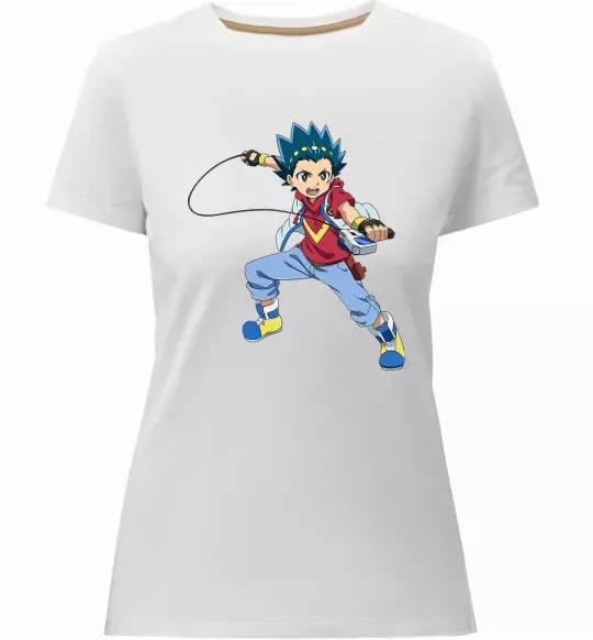 Женская премиум футболка Beyblade Walt Aoi Белый фото