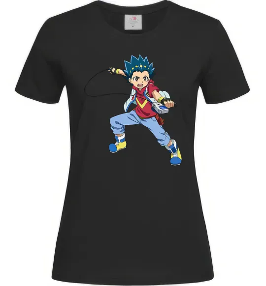 Женская футболка Beyblade Walt Aoi Черный фото