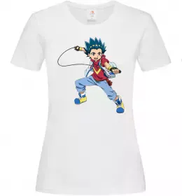 Женская футболка Beyblade Walt Aoi Белый фото