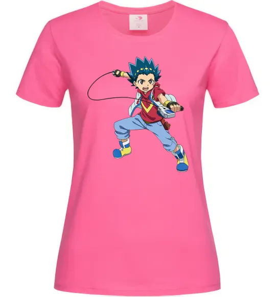 Женская футболка Beyblade Walt Aoi Ярко-розовый фото