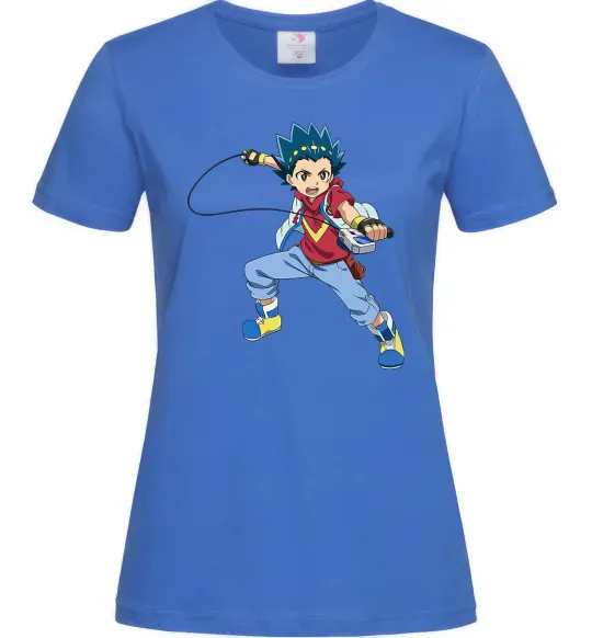 Женская футболка Beyblade Walt Aoi Ярко-синий фото