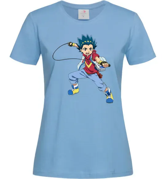 Женская футболка Beyblade Walt Aoi Голубой фото