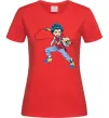 Женская футболка Beyblade Walt Aoi Красный Женская футболка Beyblade Walt Aoi Красный фото