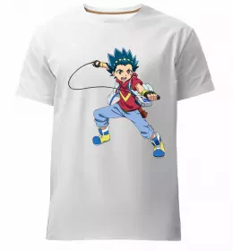 Чоловіча преміум футболка BEYBLADE Logo Білий фото