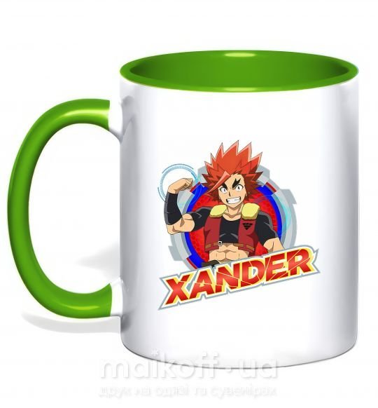 Чашка з кольоровою ручкою Beyblade Xander Зелений фото