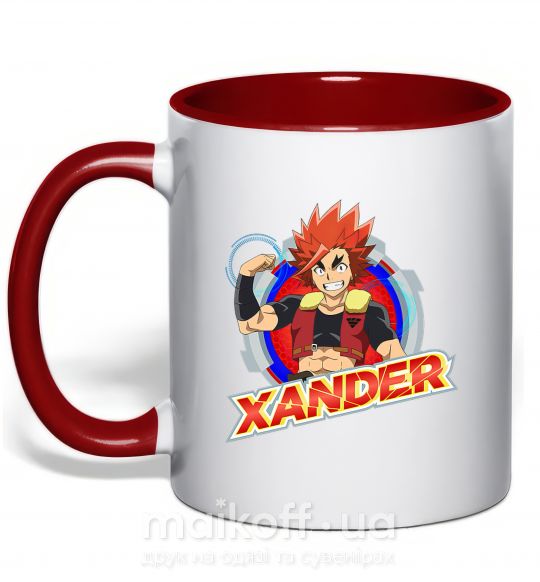 Чашка з кольоровою ручкою Beyblade Xander Червоний фото