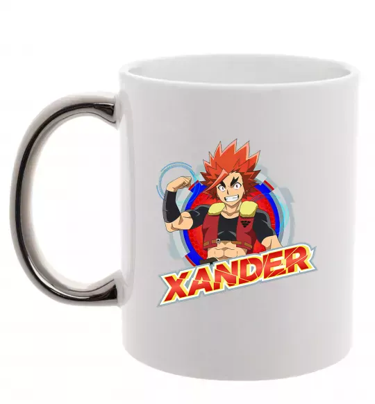 Чашка з кольоровою ручкою Beyblade Xander Срібло фото