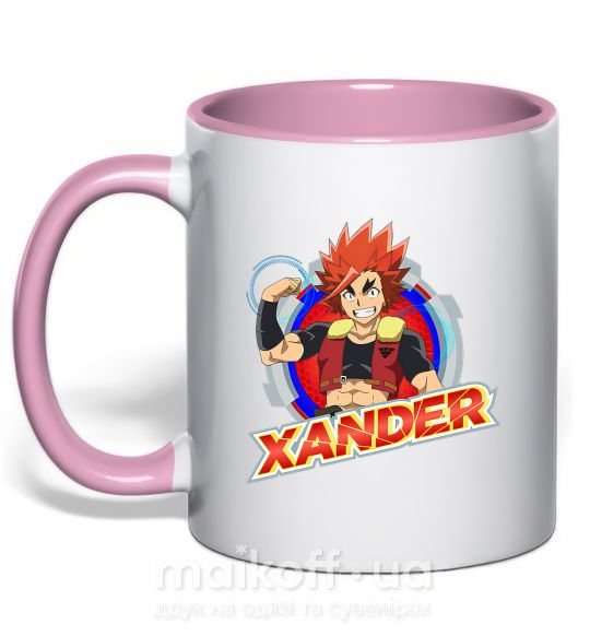 Чашка с цветной ручкой Beyblade Xander Нежно розовый фото