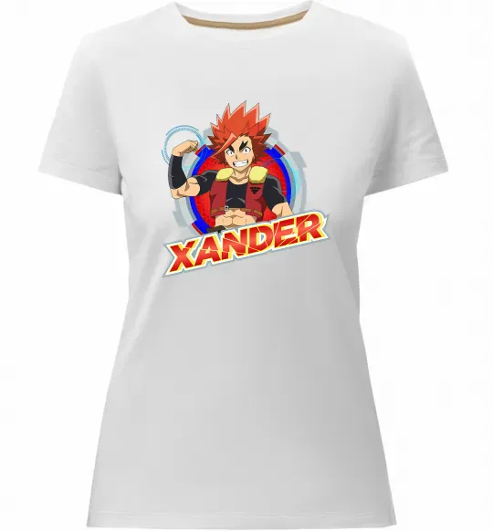 Женская премиум футболка Beyblade Xander Белый фото