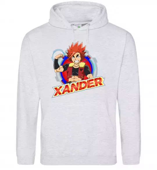 Мужская толстовка (худи) Beyblade Xander Серый меланж фото