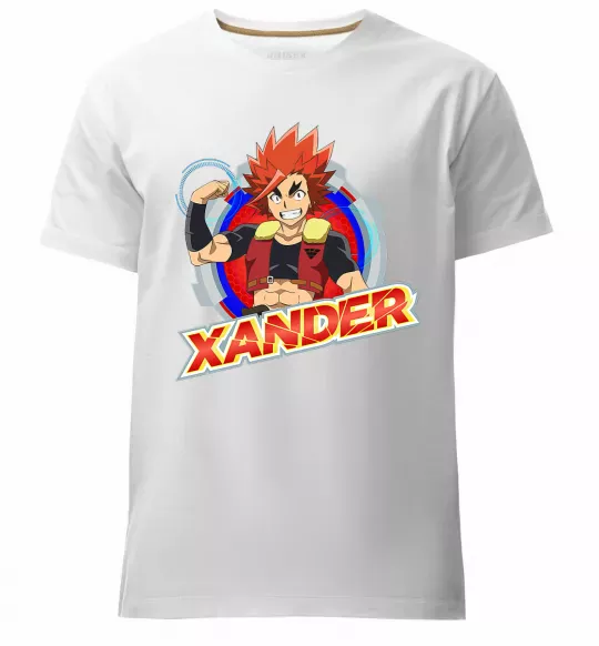Чоловіча преміум футболка Beyblade Xander Білий фото