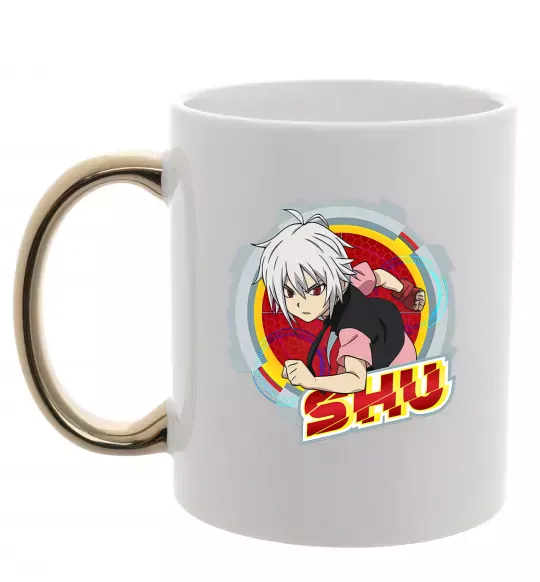 Чашка с цветной ручкой Shu Золото фото