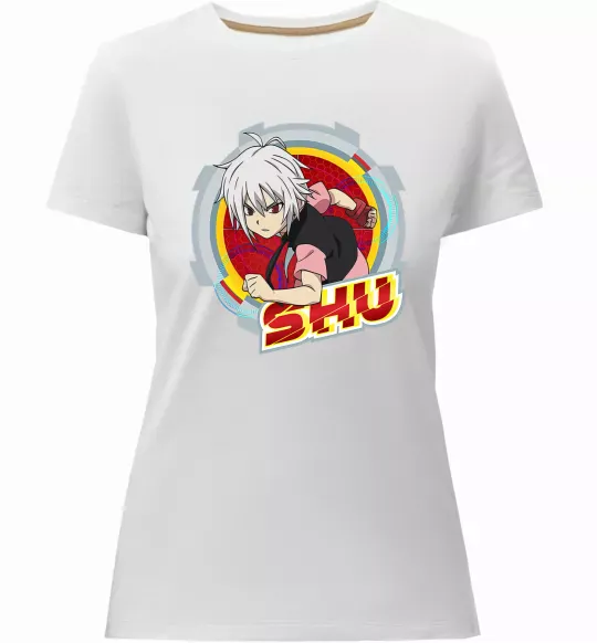 Женская премиум футболка Shu Белый фото