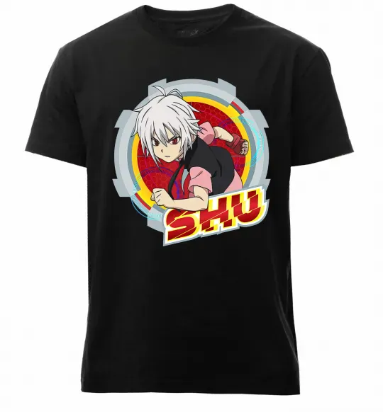 Чоловіча преміум футболка Shu Чорний фото