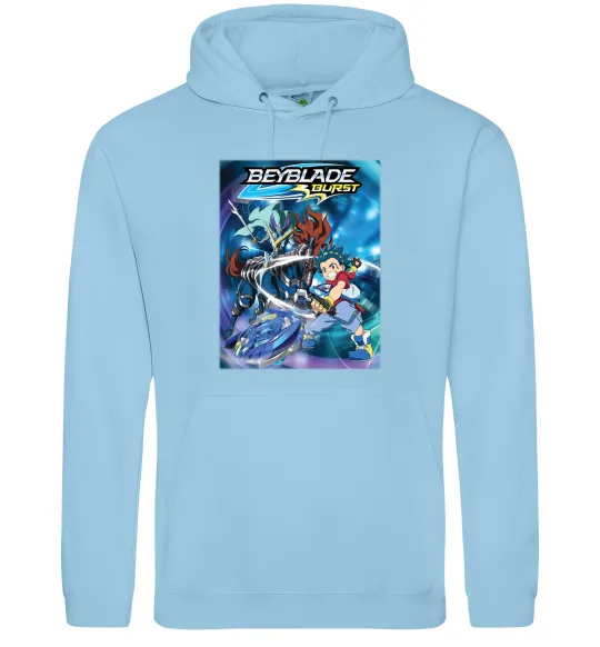 Мужская толстовка (худи) BEYBLADE BURST Голубой фото